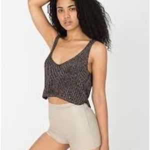 American Apparel Knit Sparkle Crop Tank